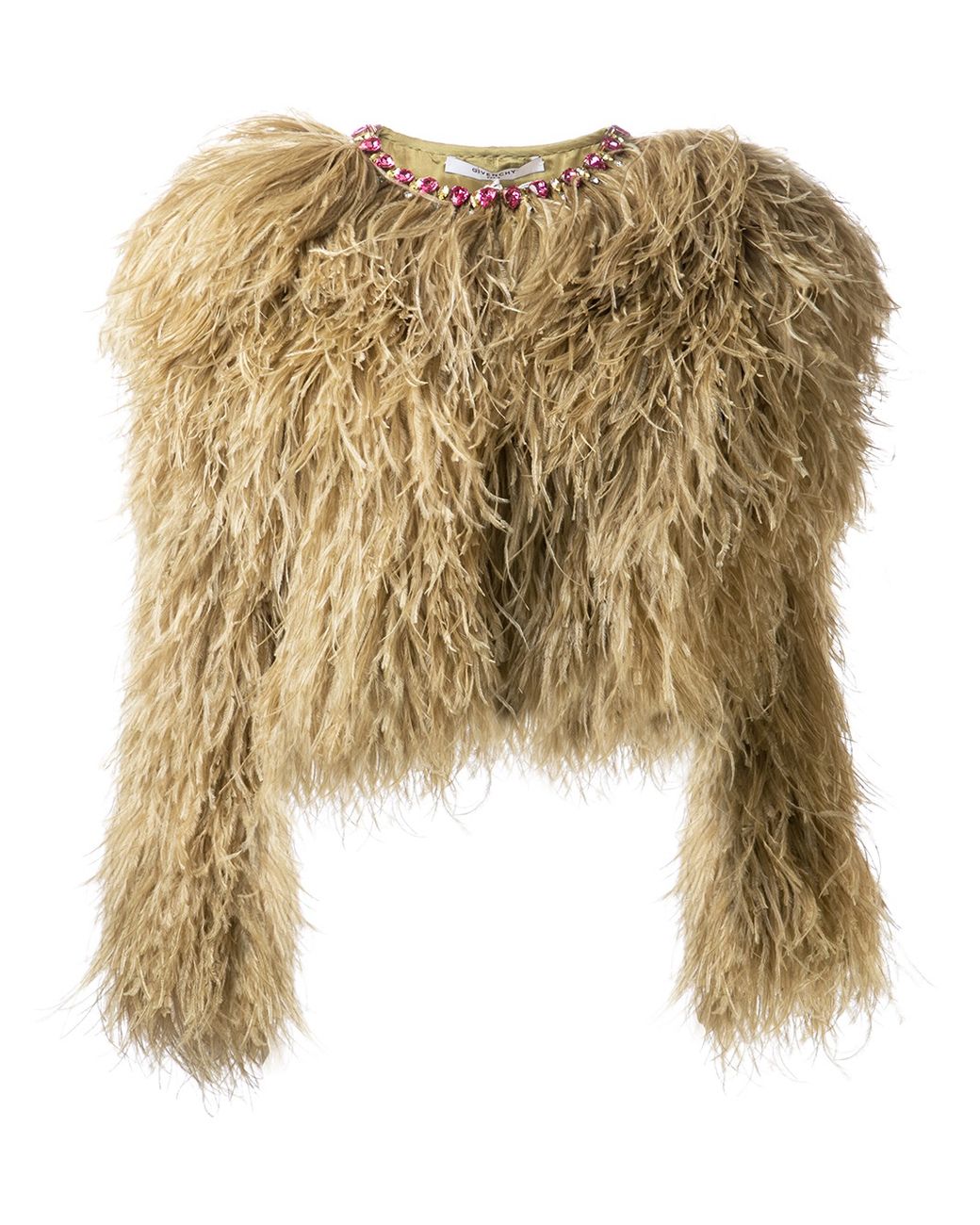 Green ostrich feather jacket outlet