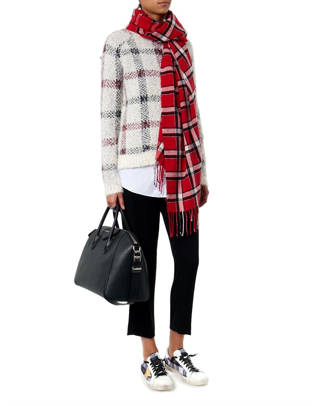 golden goose plaid sneakers