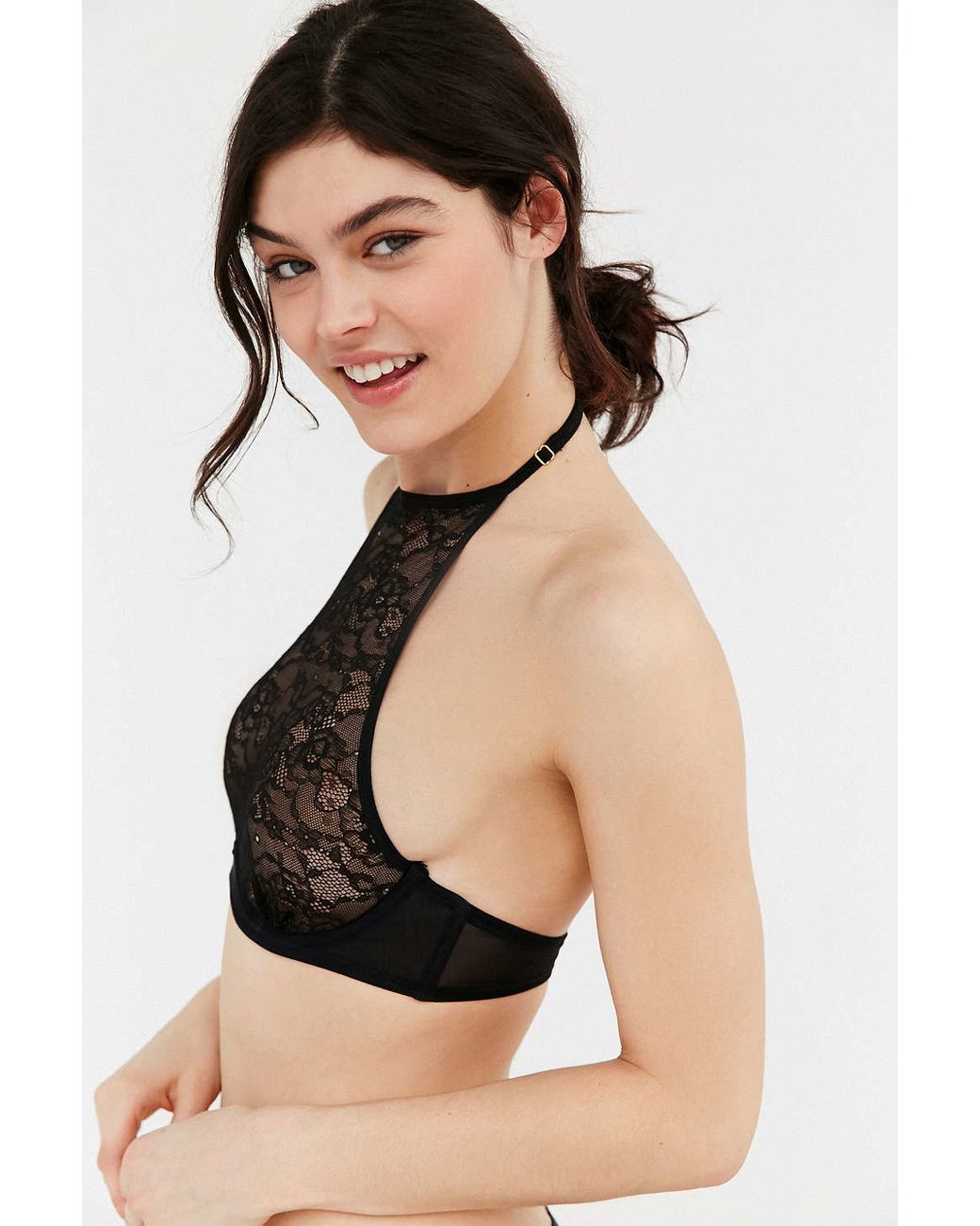Out From Under Edie Lace High Neck Bra