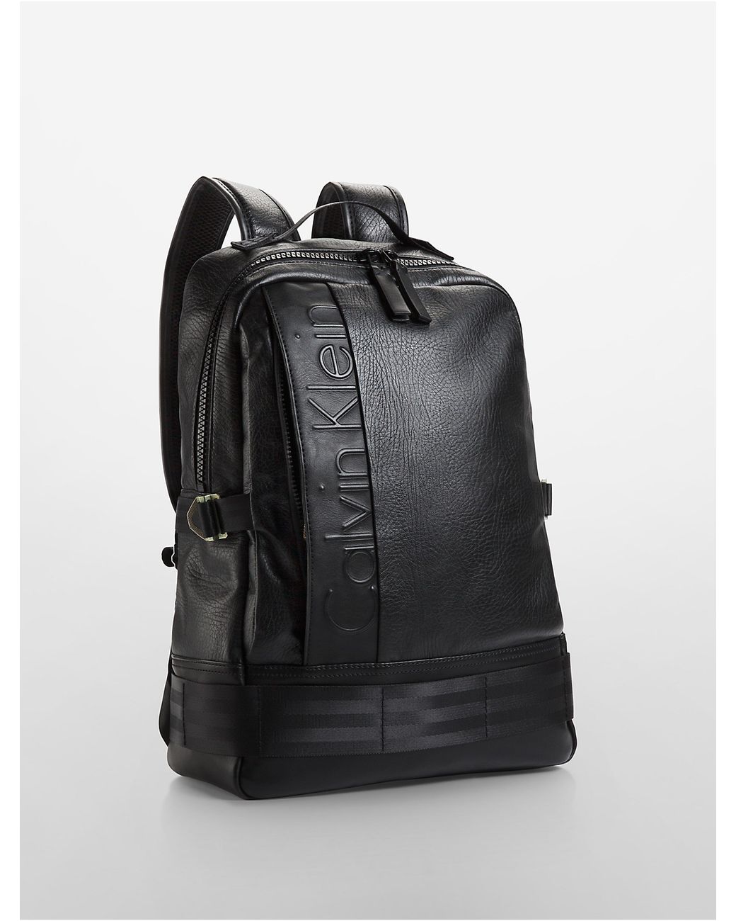 Calvin Klein Jeans Pilot Leather Backpack in Black | Lyst