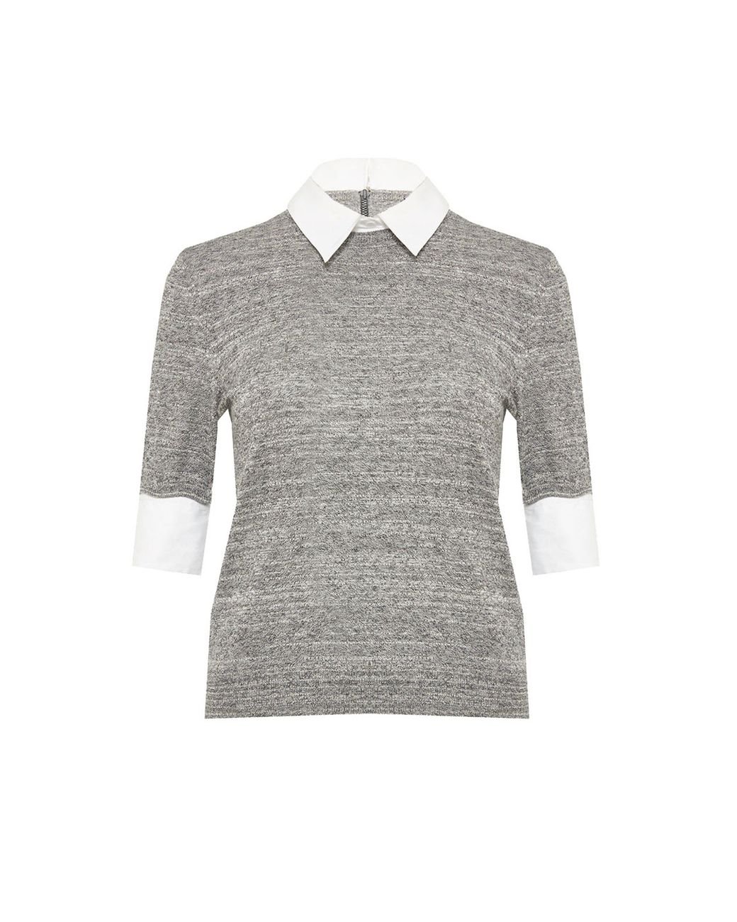 Fitted short sleeve sweater discount