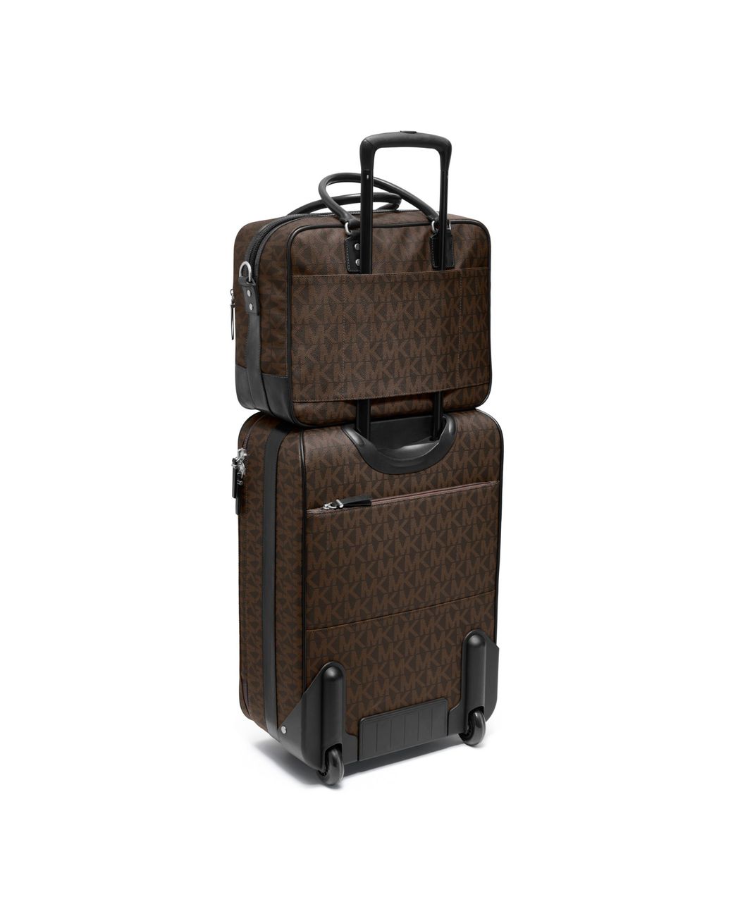 Michael Kors Jet Set Travel Logo Trolley Suitcase in Brown | Lyst