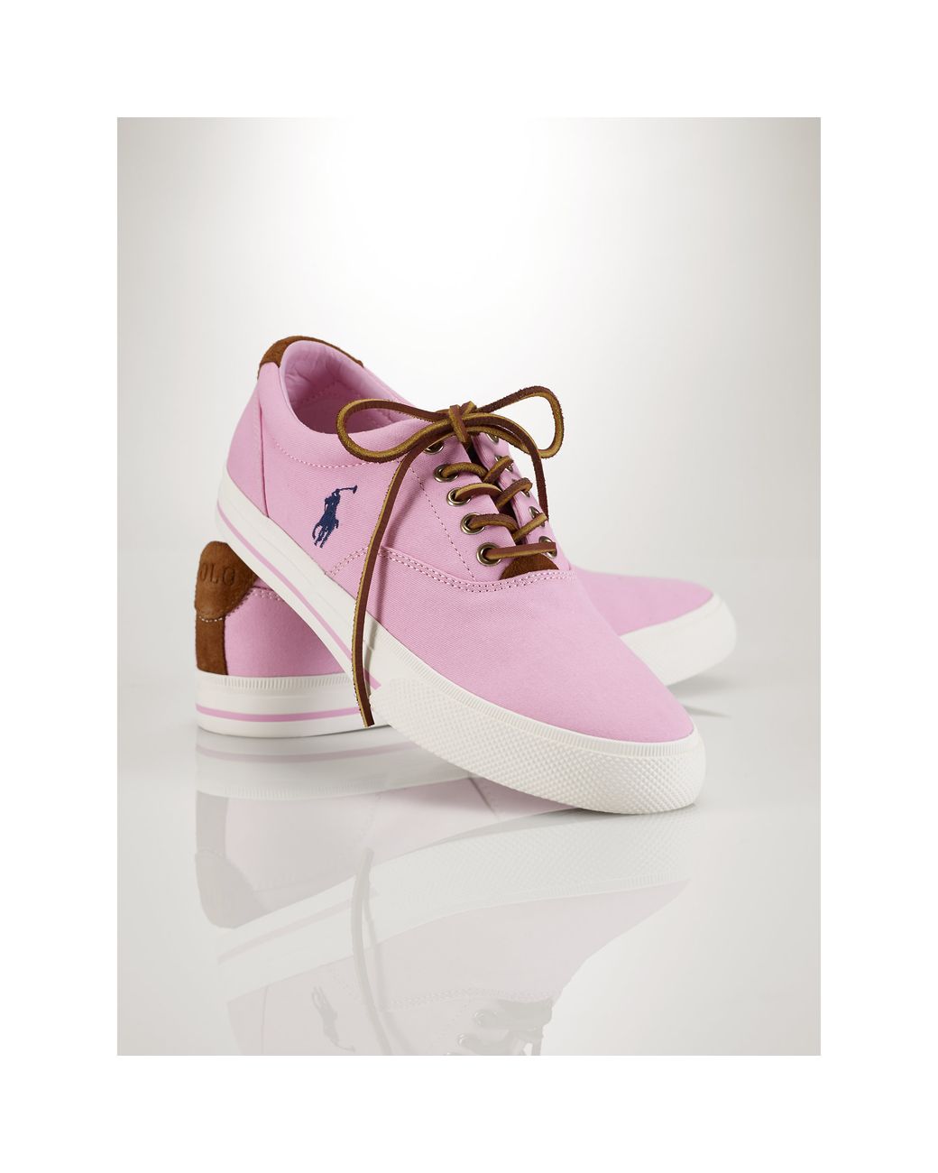 Polo Ralph Lauren Vaughn Preppy Chino Sneaker in Pink for Men | Lyst