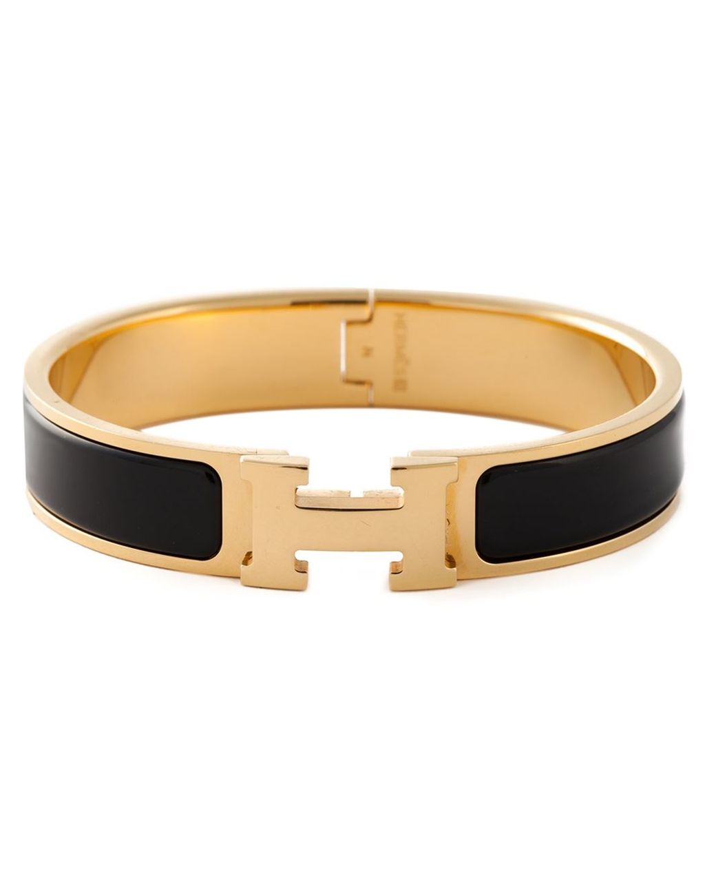 Hermès 'Clic Clac H' Bracelet in Black | Lyst