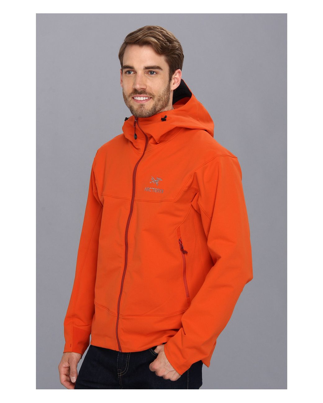 Arcteryx Mens Technical Gamma LT Hoody Helios Red Jacket