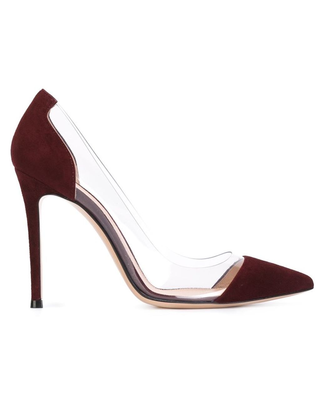 gianvito rossi red suede pumps
