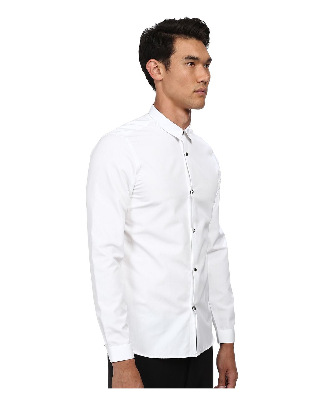 The Kooples Faille Shirt W/ Skull Buttons in White for Men | Lyst