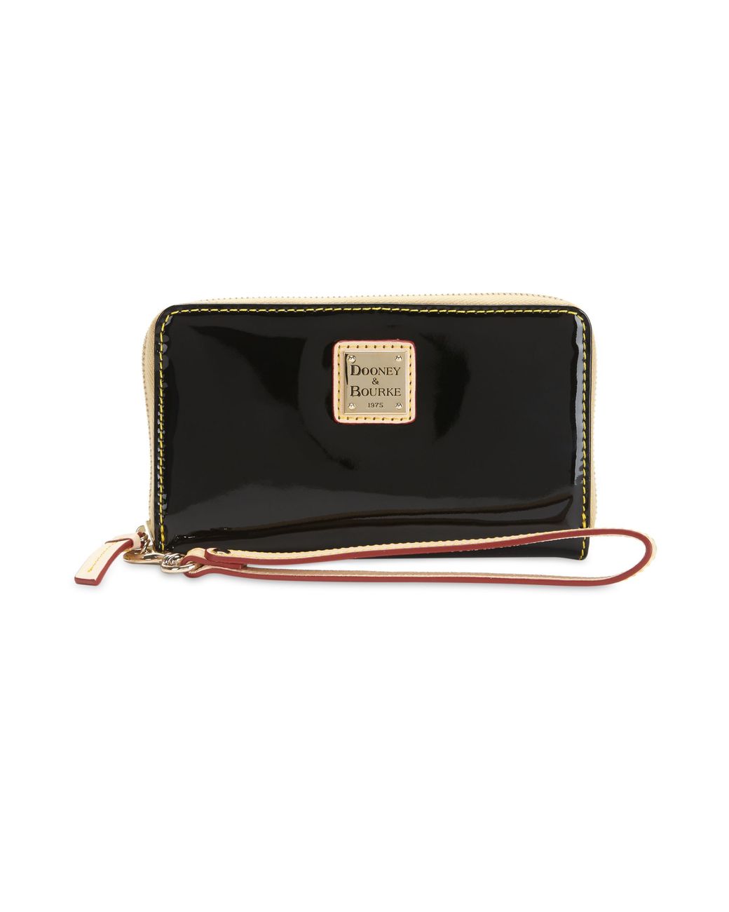 Dooney & Bourke Patent Leather Zip Around Wallet in Black Lyst