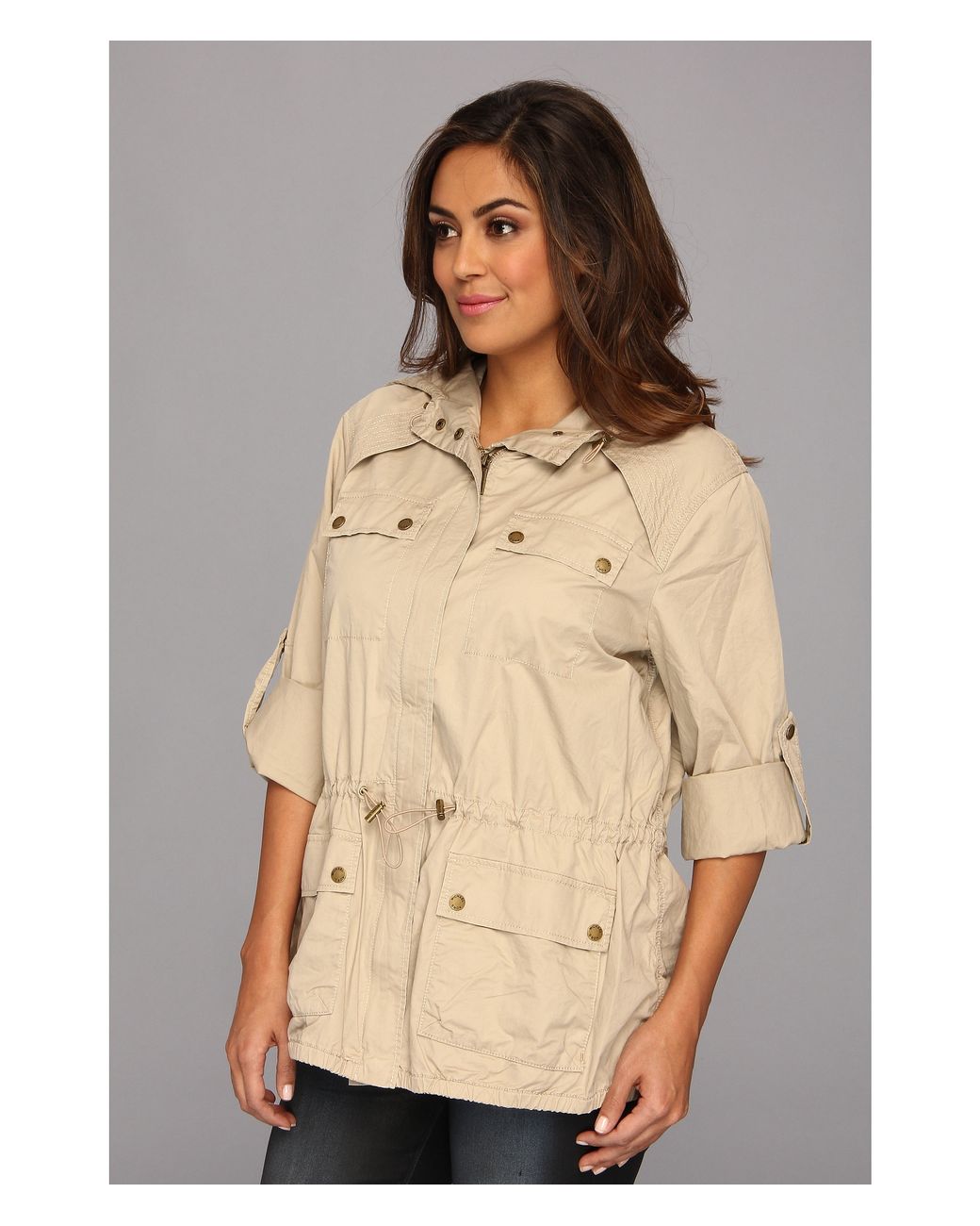 Twill anorak sales jacket plus size