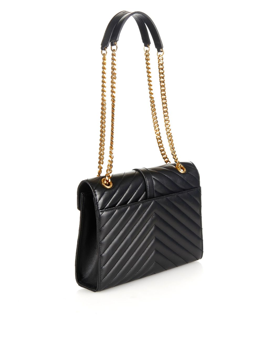 Saint Laurent Classic Monogram Quilted-Leather Shoulder Bag in Black | Lyst