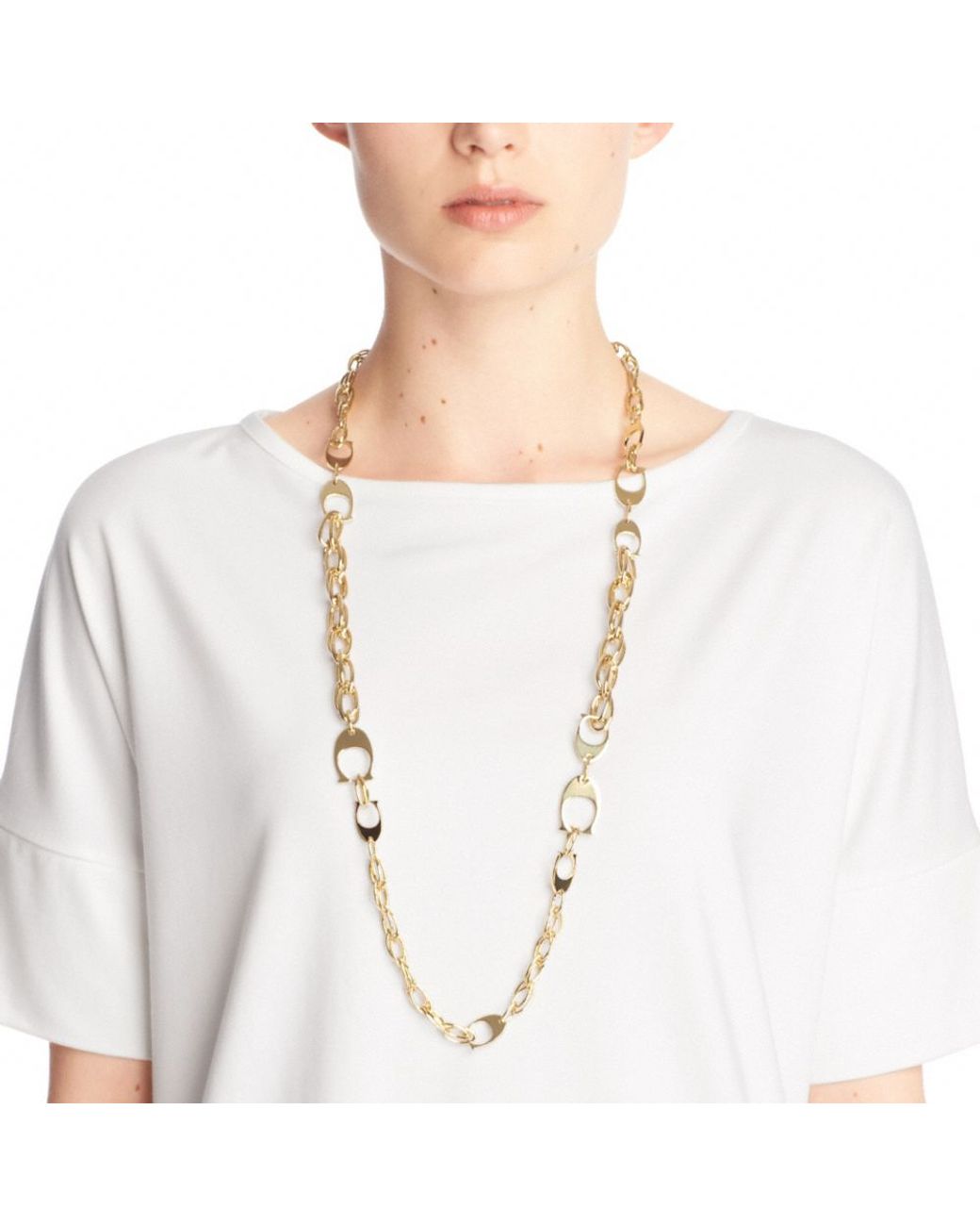 Coach Necklace Mixed Chain Necklace COACH Mixed Signature C Chain