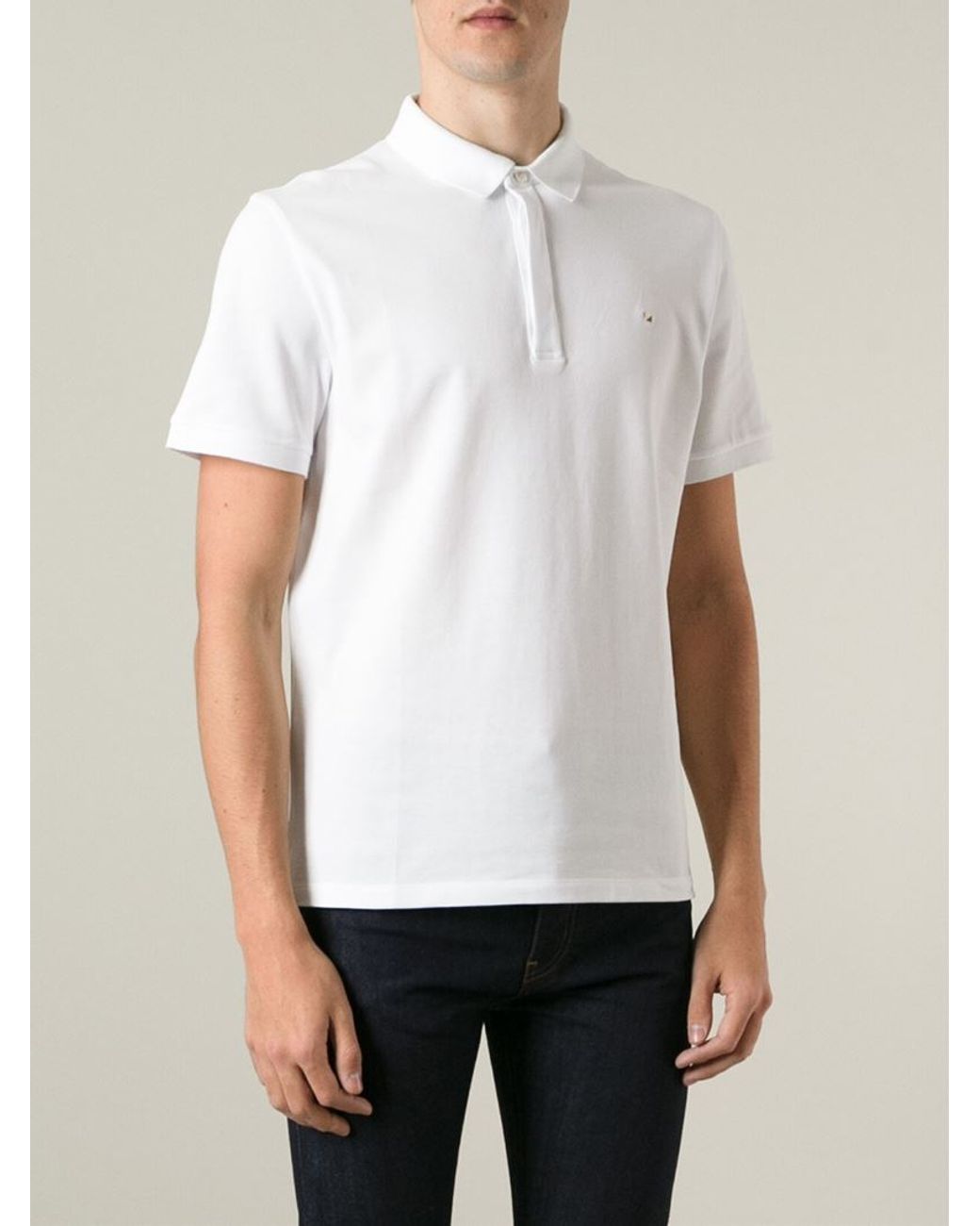 valentino polo shirt white