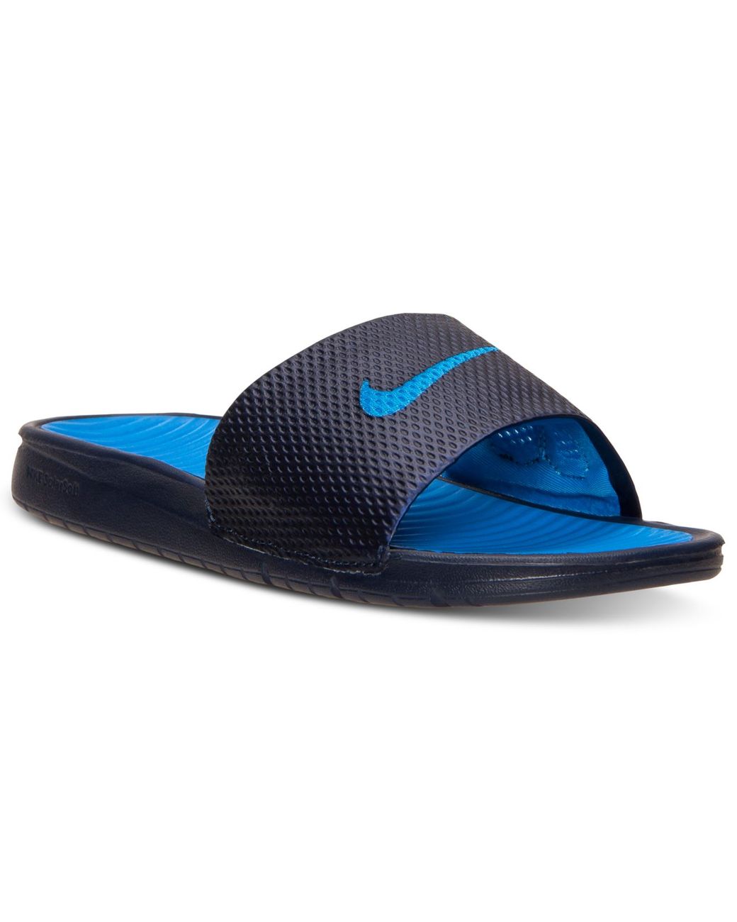 Nike Men'S Benassi Solarsoft Slide Sandals From Finish Line in Blue for Men  | Lyst