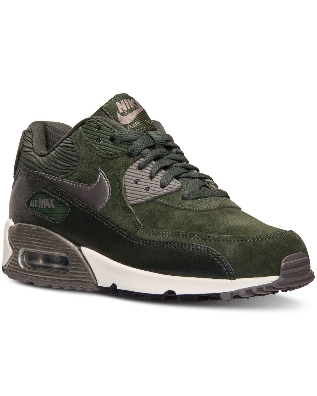 Nike Women's Air Max 90 Leather Running Sneakers From Finish Line in Green  | Lyst