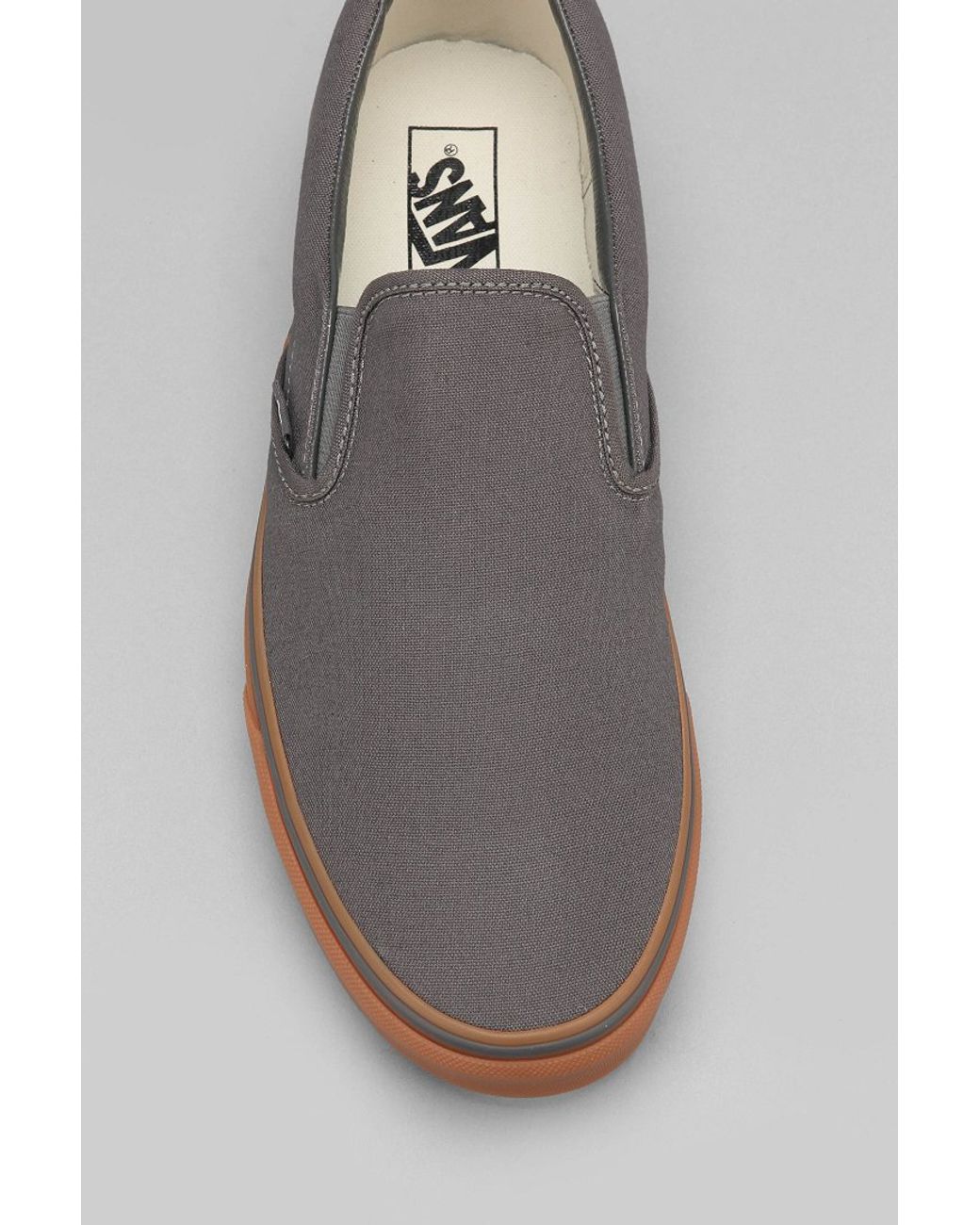 Vans Classic Gum-Sole Slip-On Sneaker in Gray for Men | Lyst