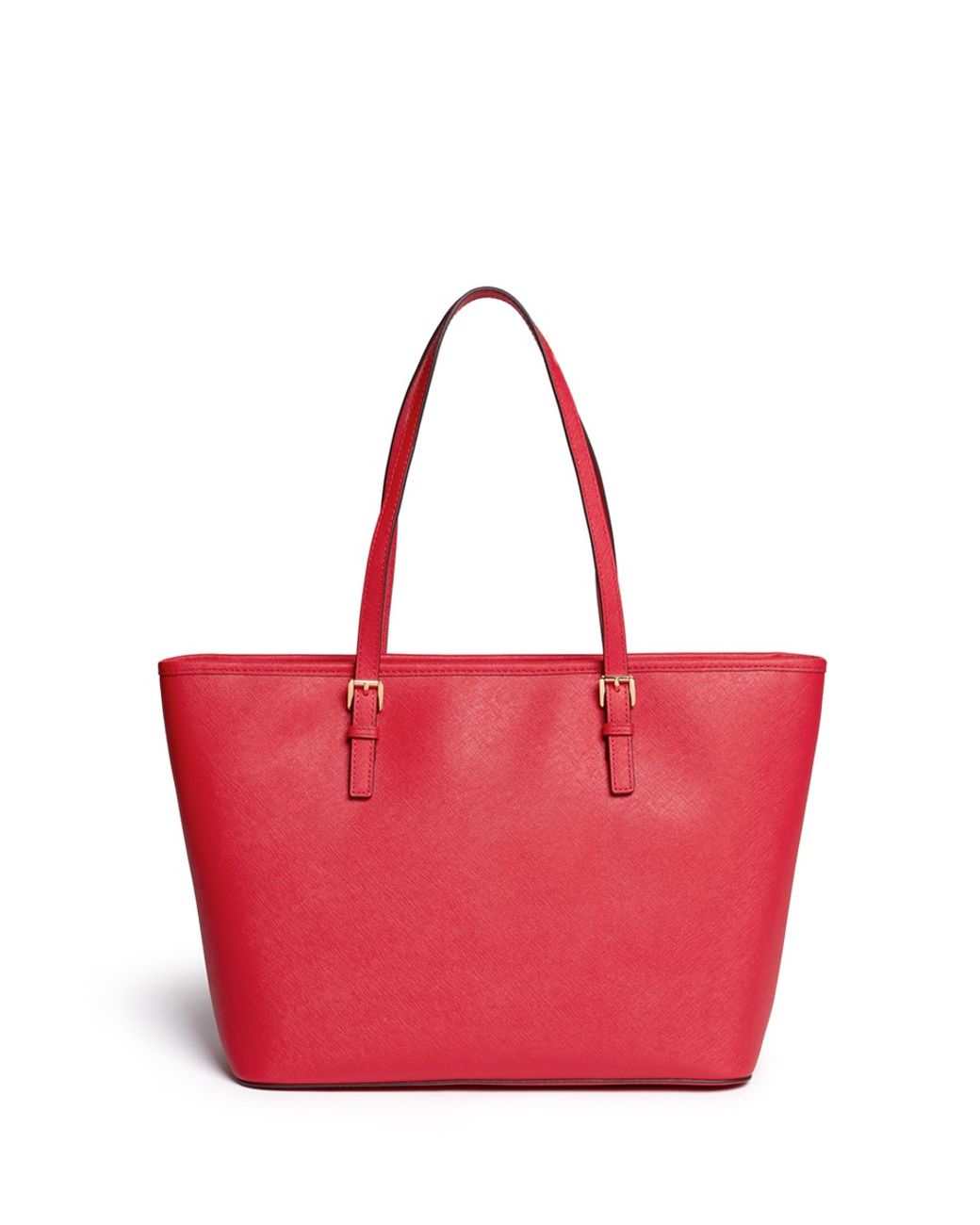 Michael Kors jet Set Travel Saffiano Leather Top Zip Tote in Red Lyst