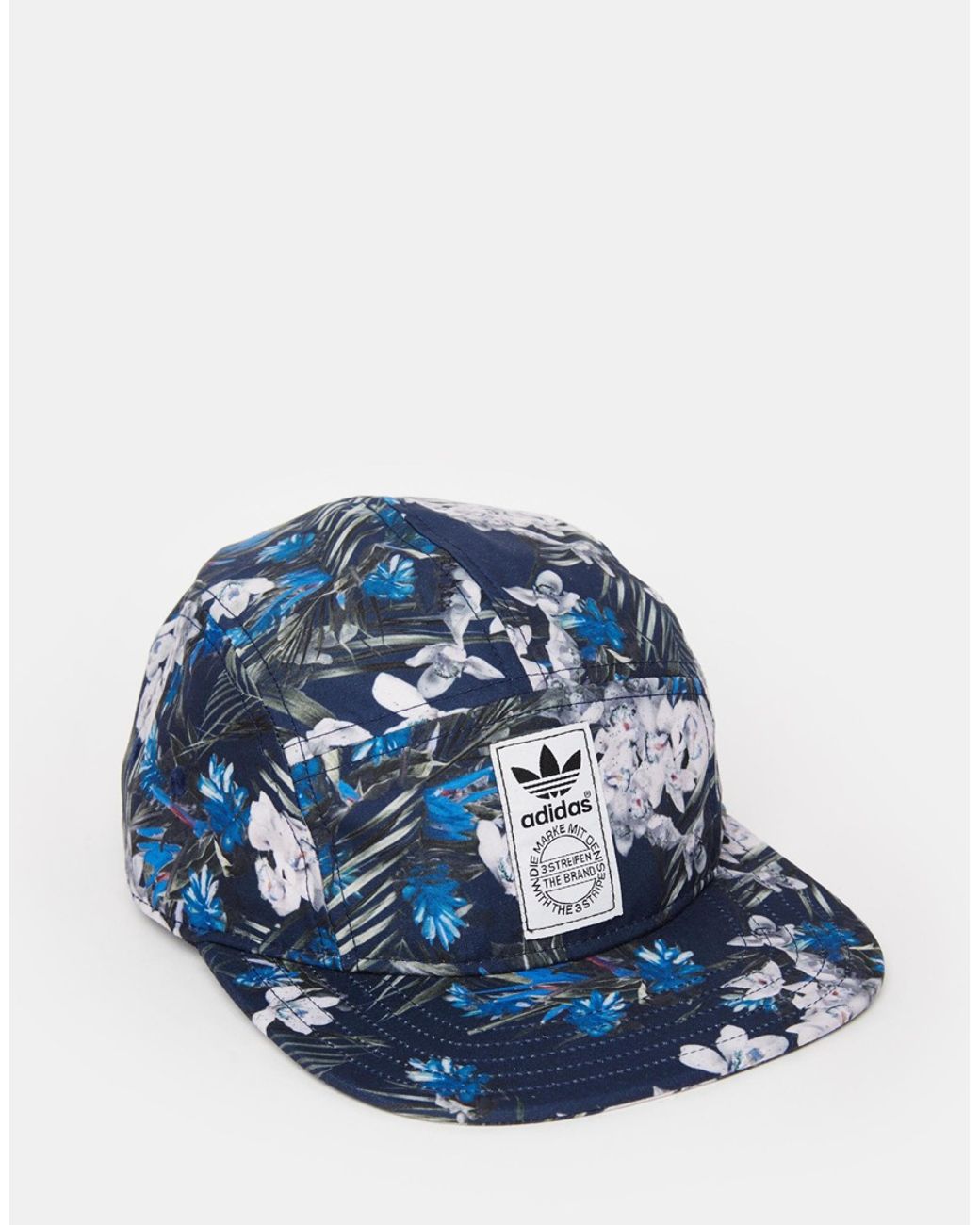 adidas Originals Dark Floral 5 Panel Cap in Blue | Lyst