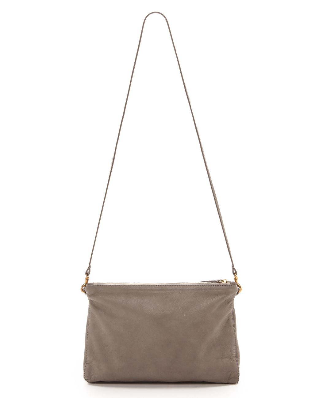 Clare V. Gosee Leather and Suede Shoulder Bag in Brown