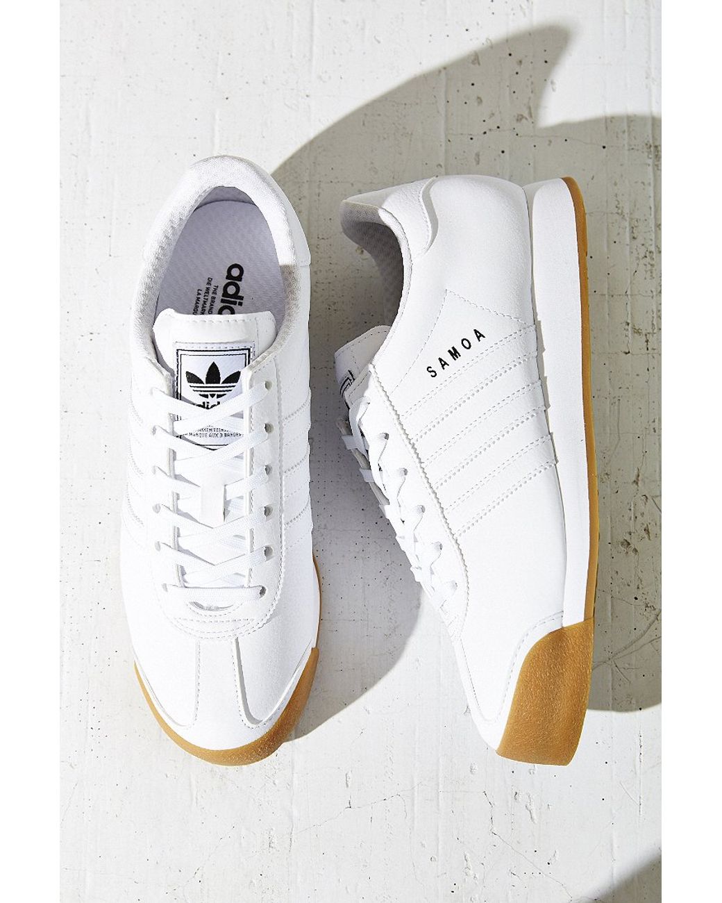 adidas Originals Samoa Gum-sole Sneaker in White | Lyst