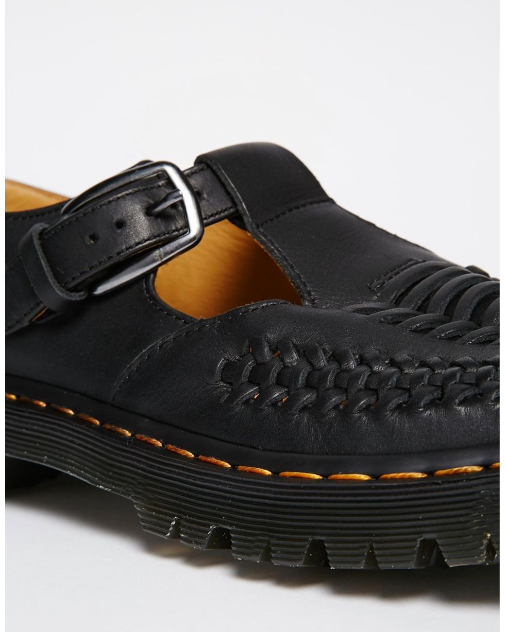 Dr. Martens Woven T-bar Shoes in Black for Men | Lyst