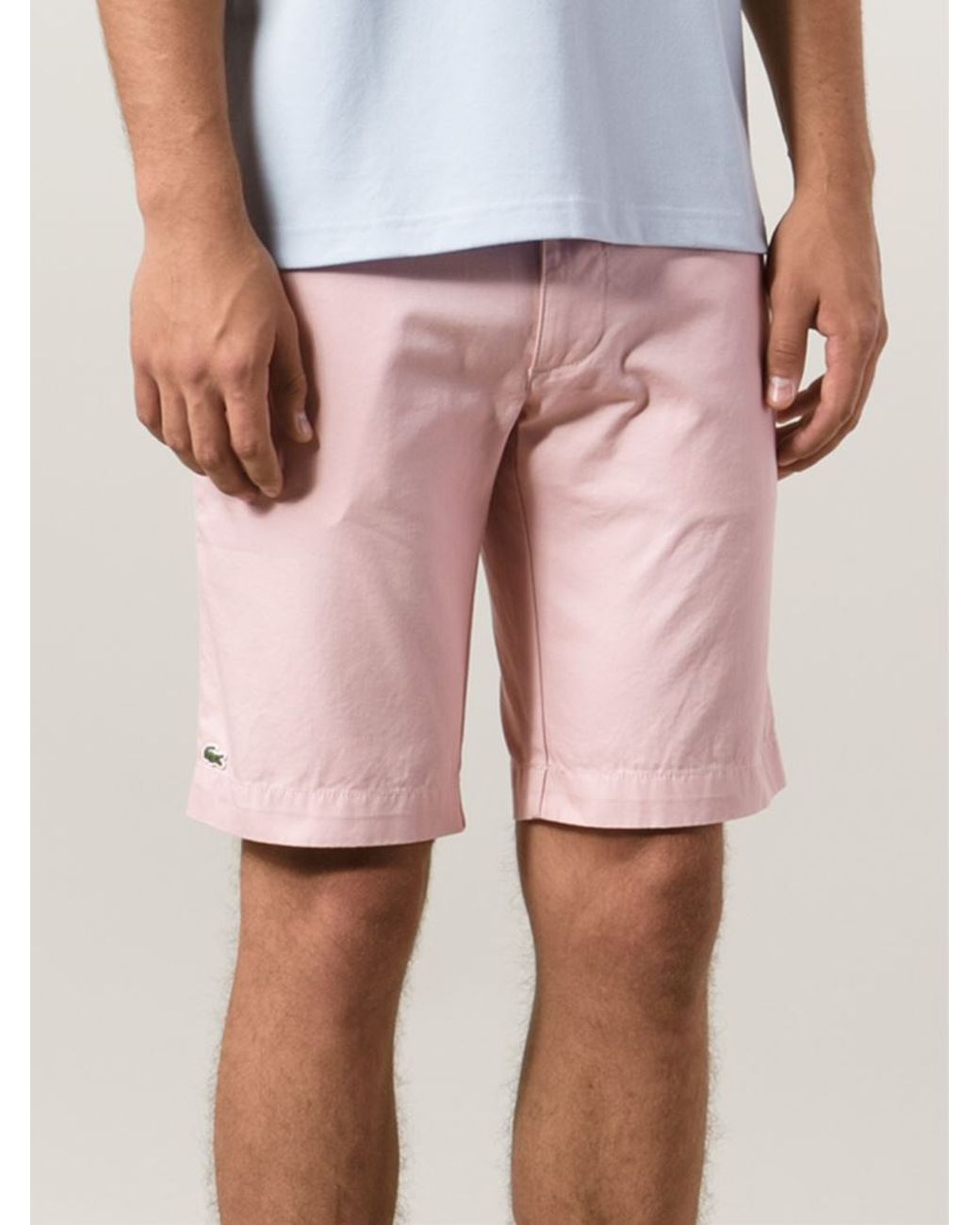 Lacoste Classic Chino Shorts in Pink for Men | Lyst