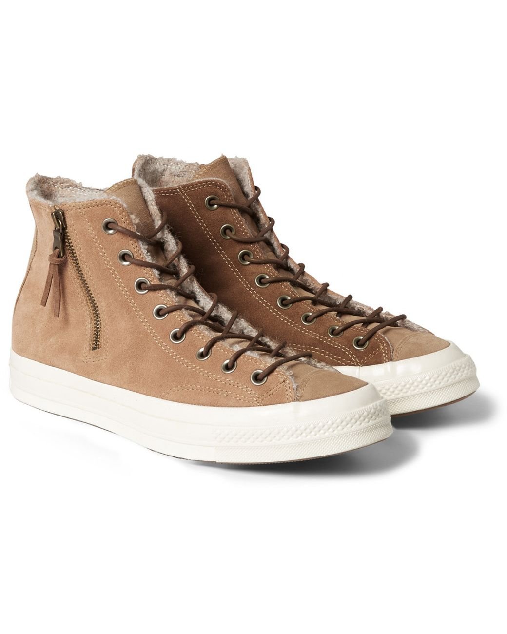 Converse Suede High Top Sneakers in Brown for Men | Lyst