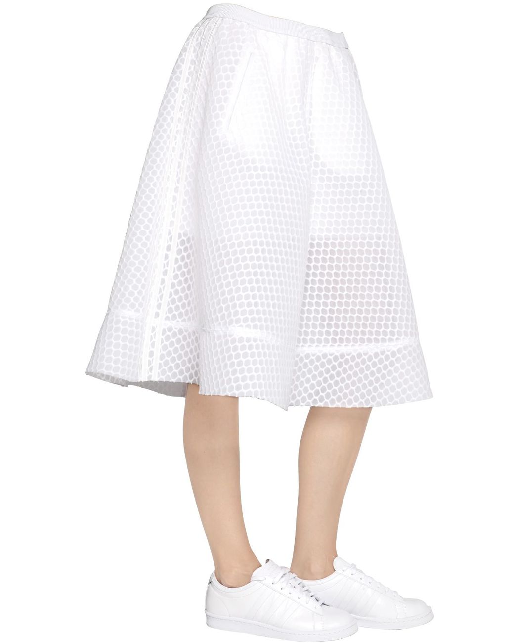 Por cartucho Asimilación adidas Originals A-line Honeycomb Mesh Skirt in White | Lyst