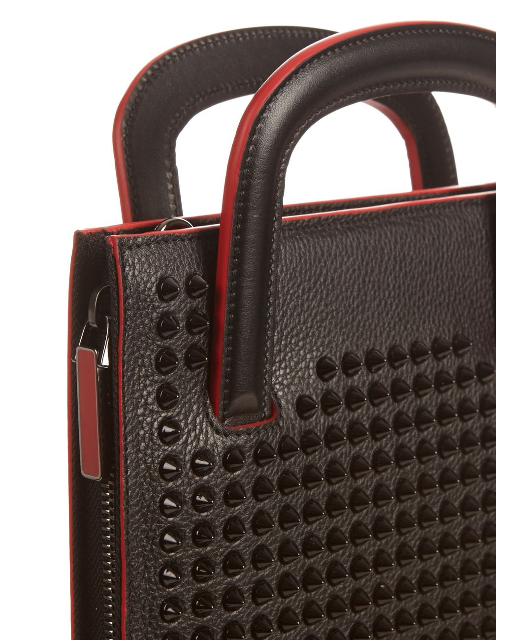 Christian Louboutin Trictrac Spikes Leather Bag in Brown for Men