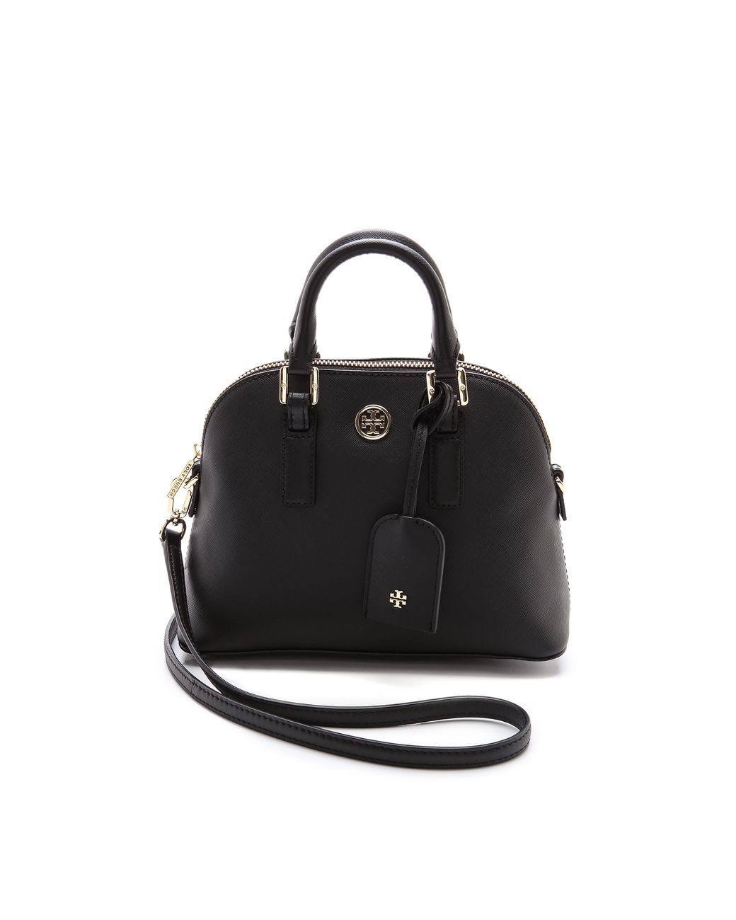 Tory Burch Robinson Mini Dome Satchel - Jelly Blue in Black | Lyst Tory Burch Robinson Mini Dome Satchel - Jelly Blue in Black | Lyst
