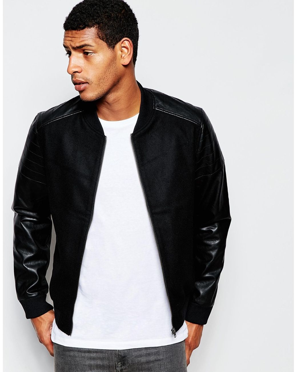 Black leather hot sale sleeves