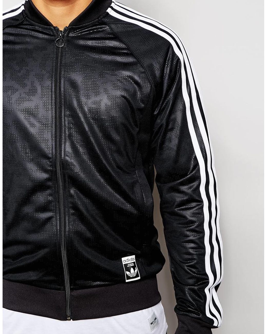 adidas Originals Men's Originals Shiny Track Jacket in Black for Men | Lyst  Canada