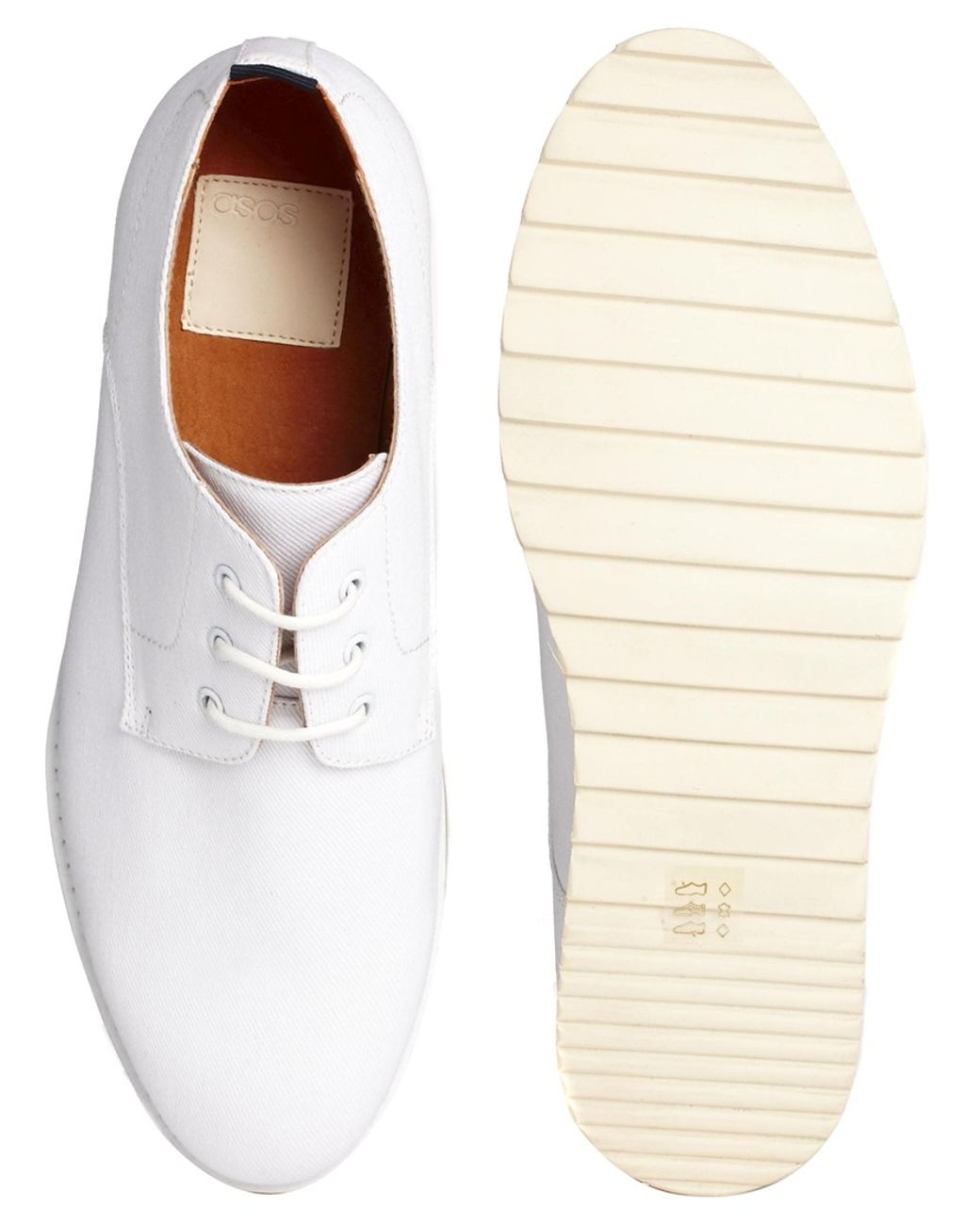 Asos white 2024 canvas shoes