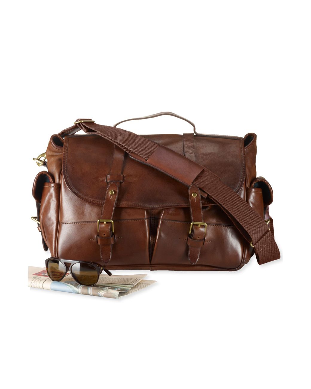 ralph lauren messenger bag leather