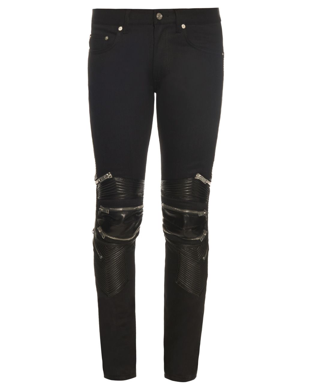 Saint Laurent Zip-knee Leather-panel 