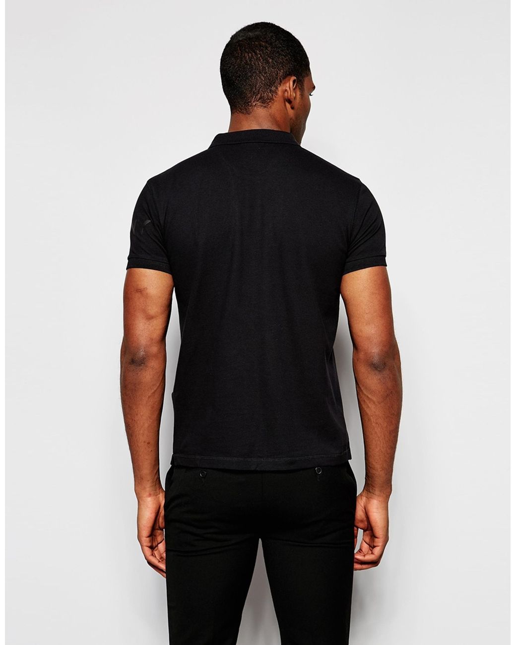 DKNY Polo Shirt Sleeve Logo in Black for Men | Lyst