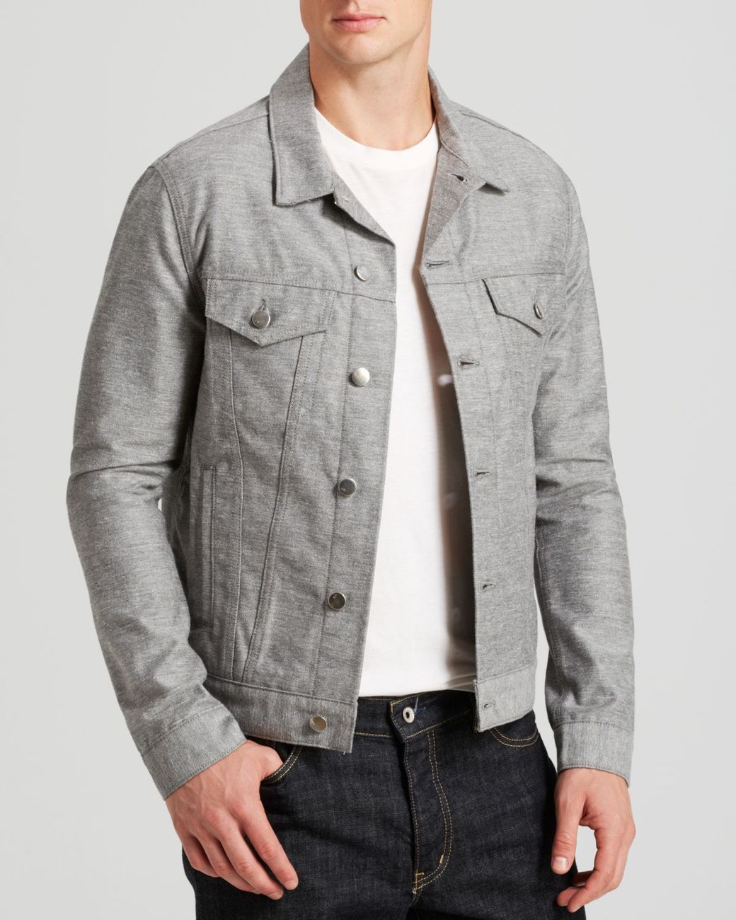 J Brand Denim Jacket in Gray for Men | Lyst