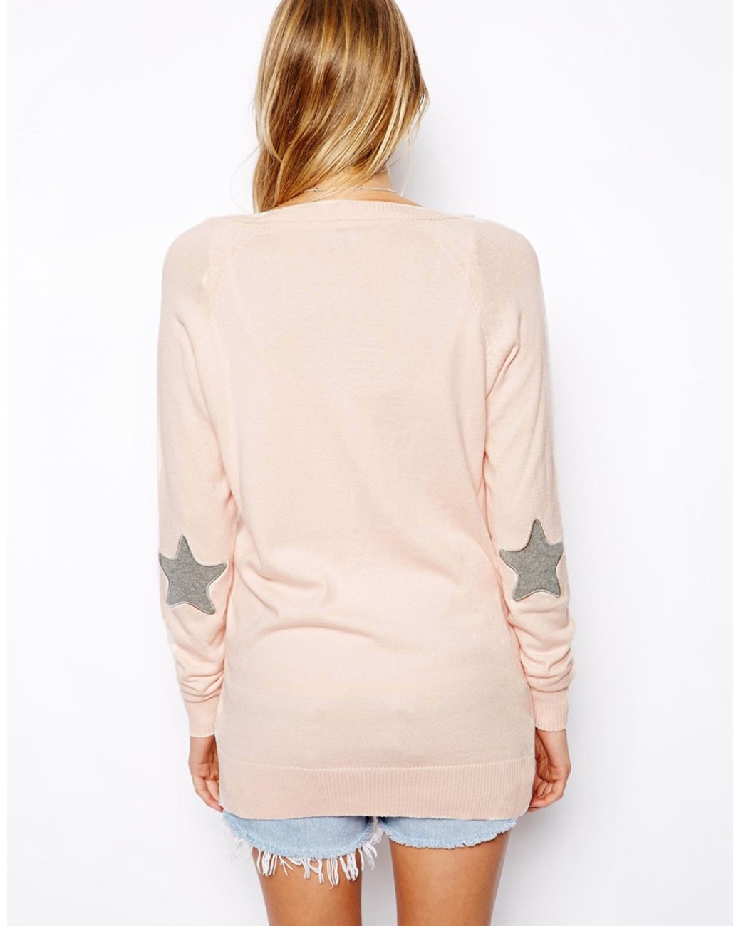 ASOS Boyfriend Cardigan with Star Elbow 