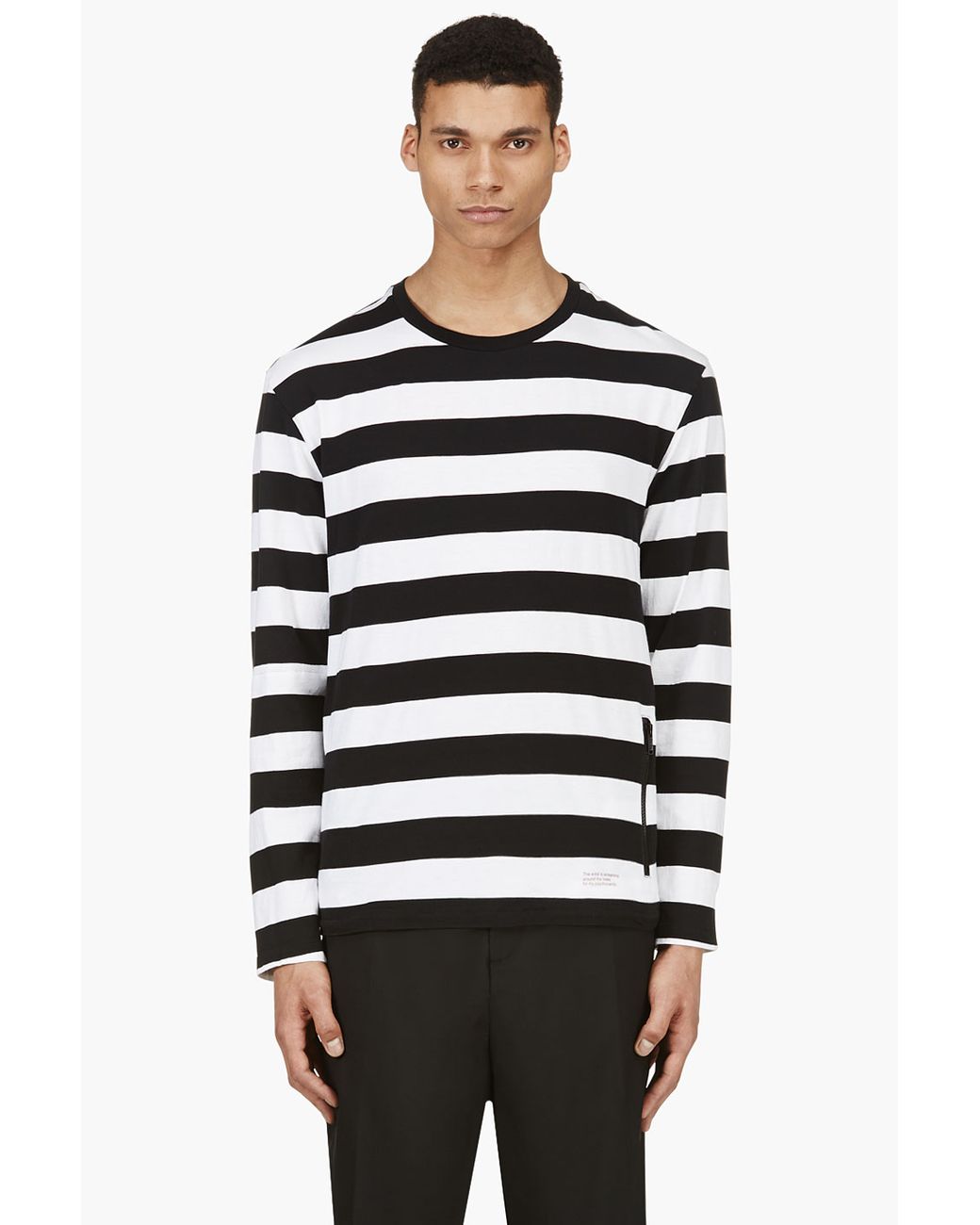 Undercover Black and White Stripe Long Sleeve T_shirt for Men | Lyst