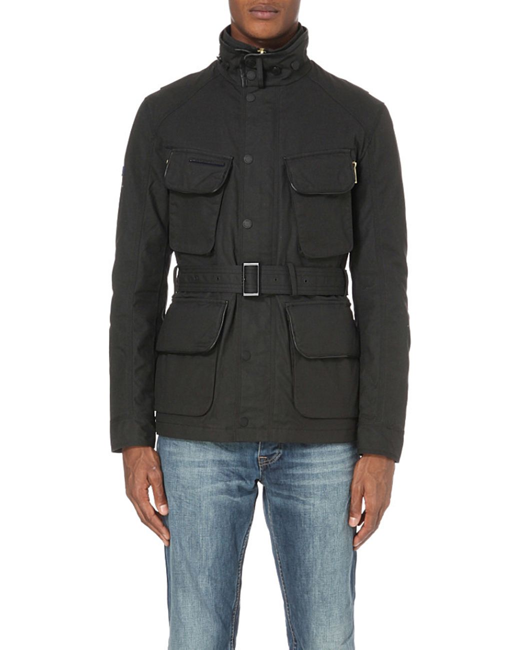 Superdry Idris Elba X Leading Waxed-cotton Motorcycle Jacket in Black for  Men | Lyst UK