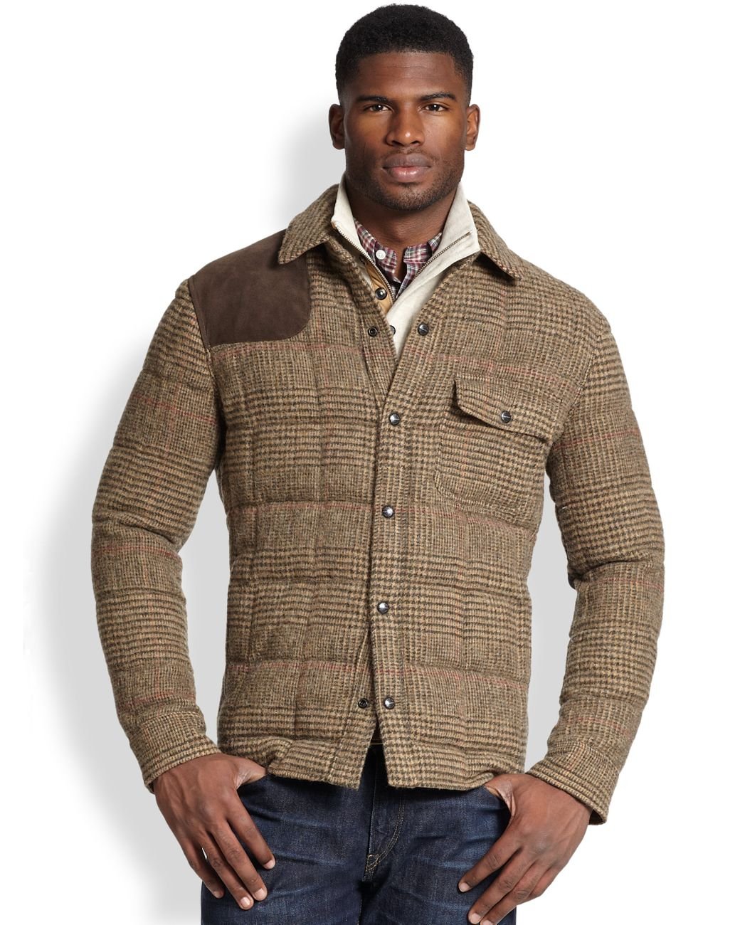 Polo Ralph Lauren Wilmont Tweed Shirt Jacket in Brown for Men | Lyst