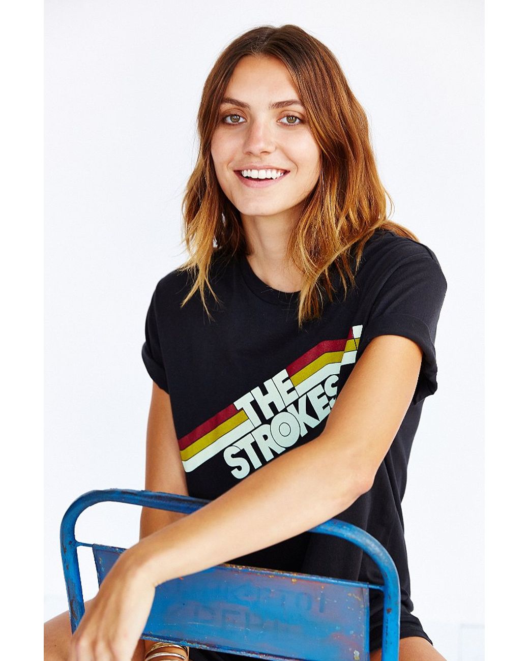 Urban Outfitters The Strokes Boyfriend Tee in Black Lyst