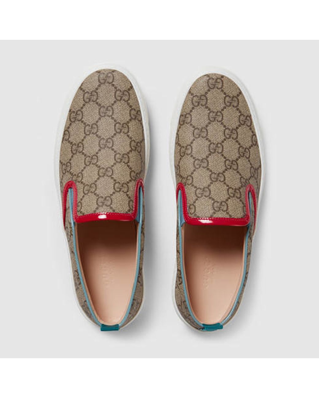 gucci canvas slip on