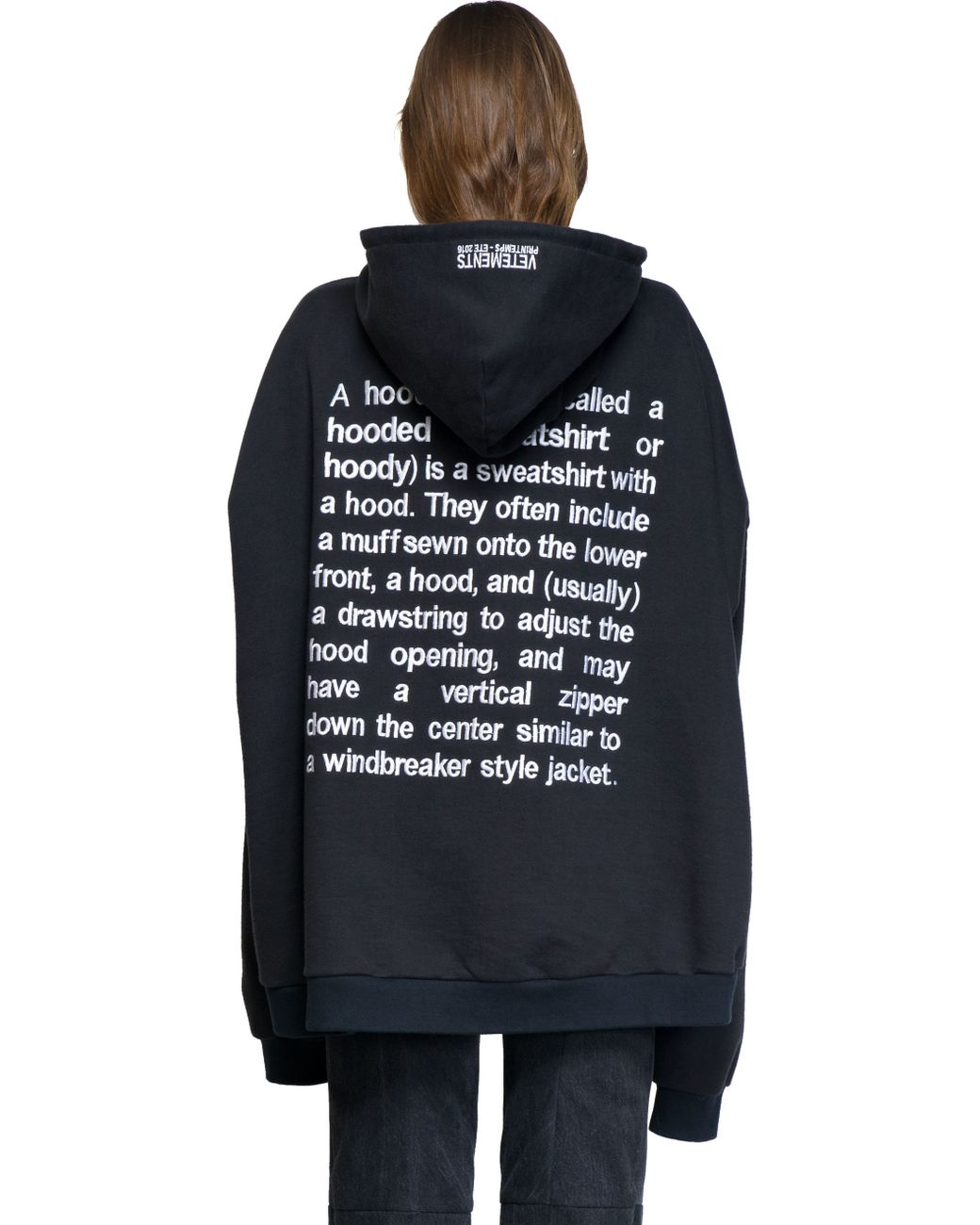 stimulere bibel Faciliteter Vetements Hoodie With Definition in Black | Lyst