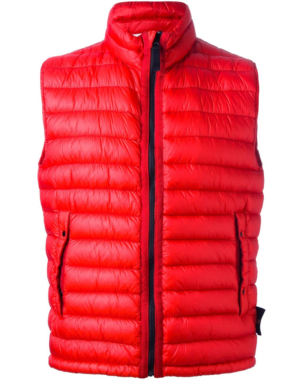 Red stone island best sale gilet