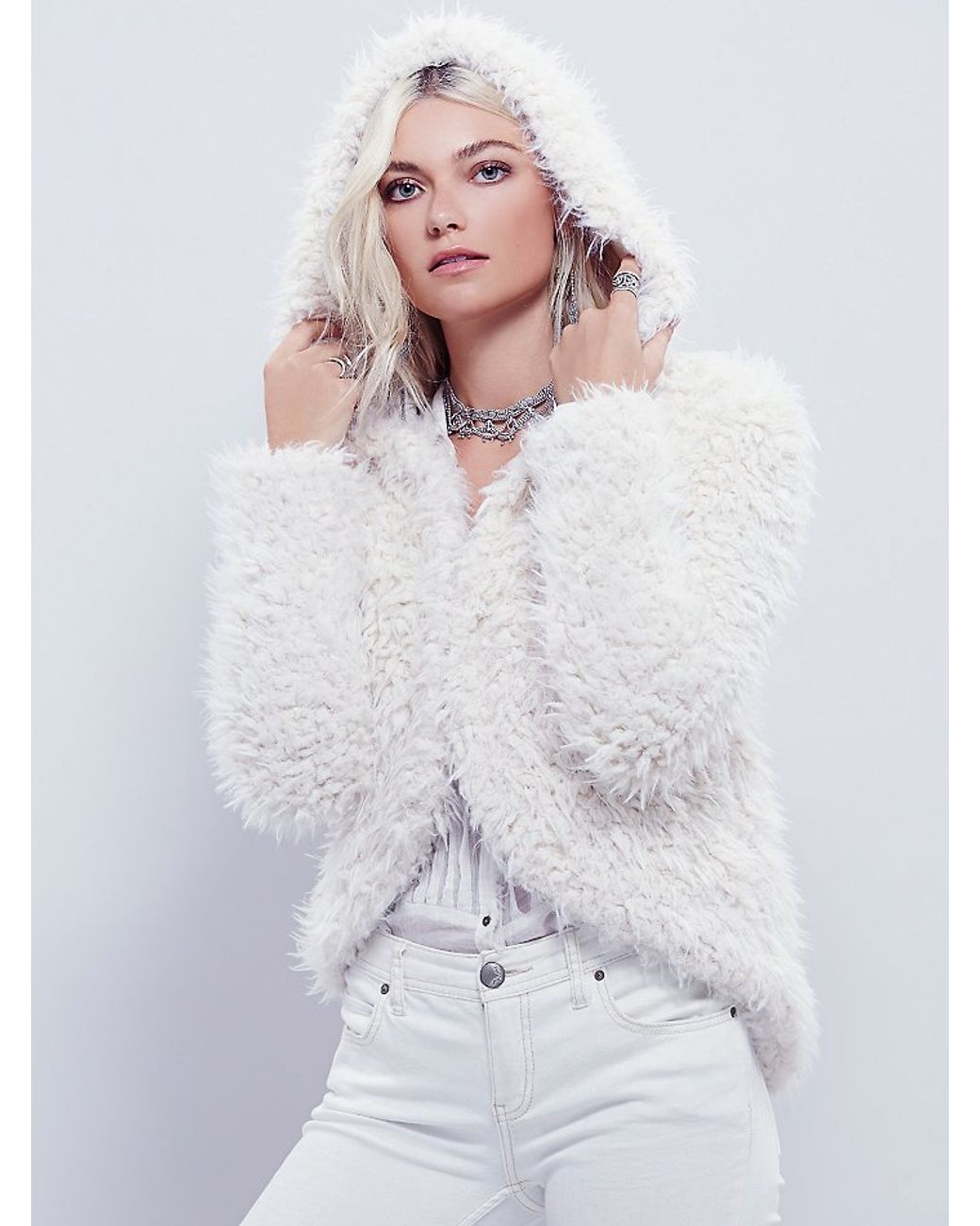 Free people top fuzzy coat