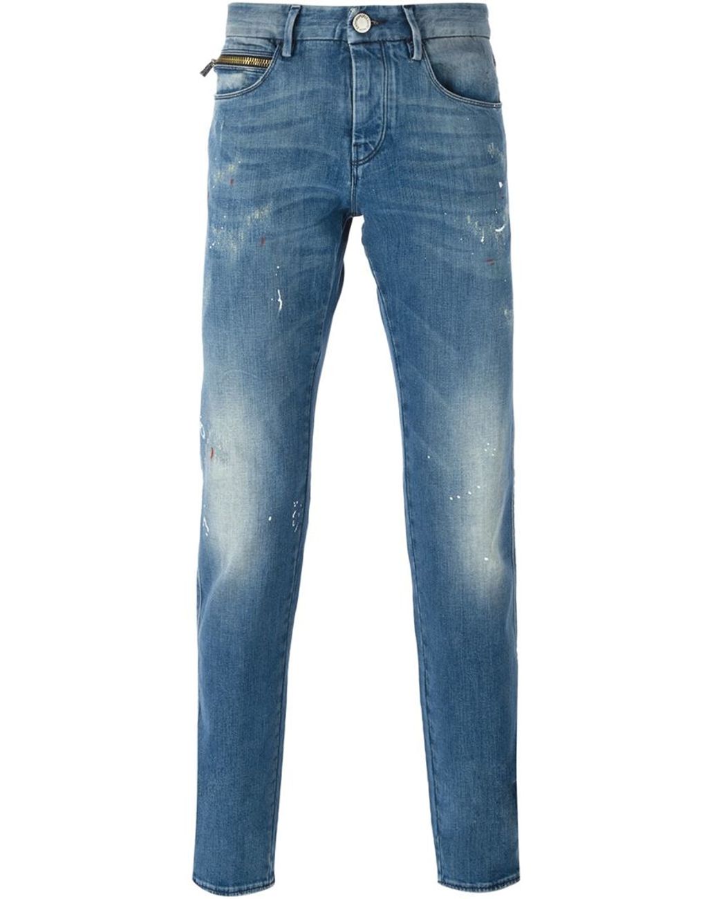 Armani paint splatter sale jeans