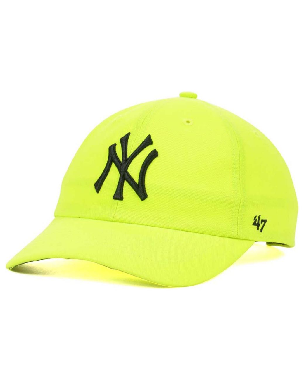 47 Brand Women S New York Yankees Neon Clean Up Cap in Yellow Lyst