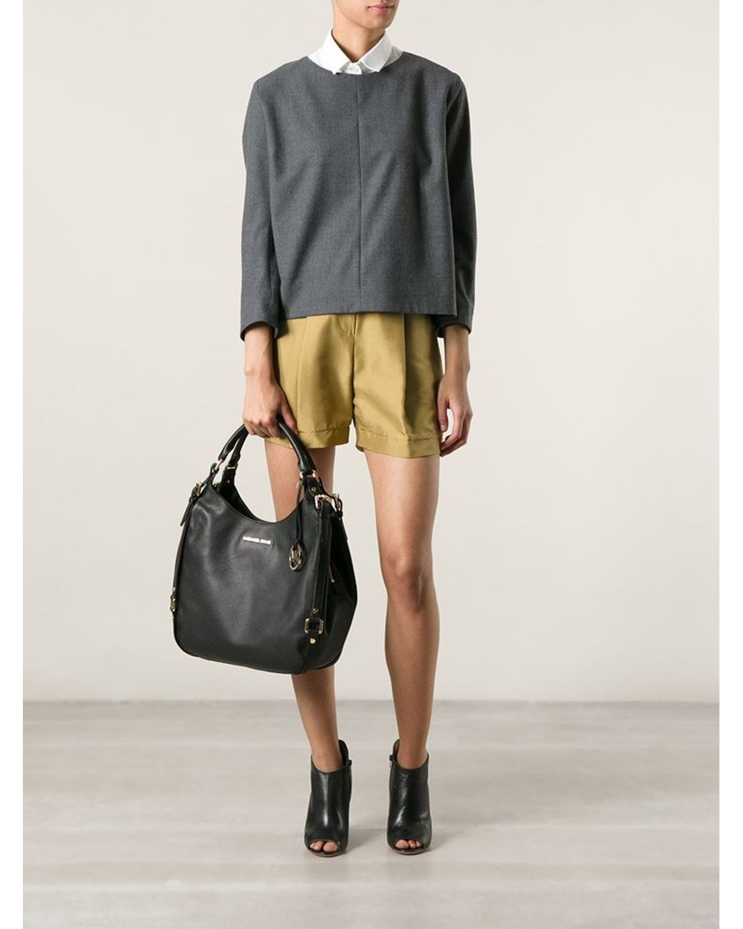 MICHAEL Michael Kors Large bedford Hobo Bag in Black Lyst