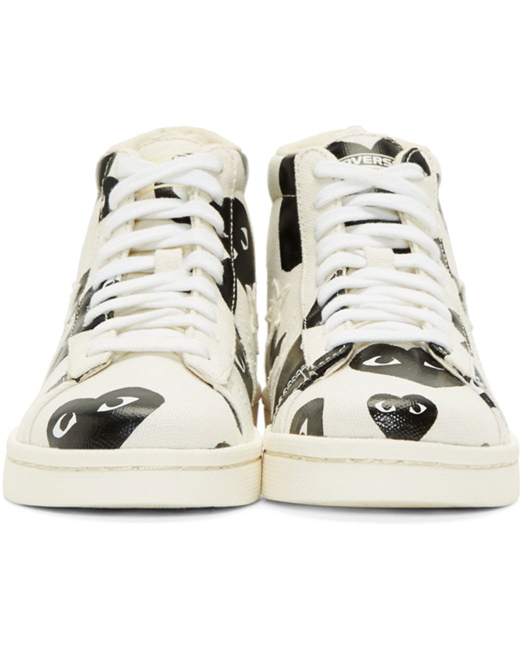 Play Comme des Garçons White Heart Print Converse Edition High_top Sneakers  for Men | Lyst