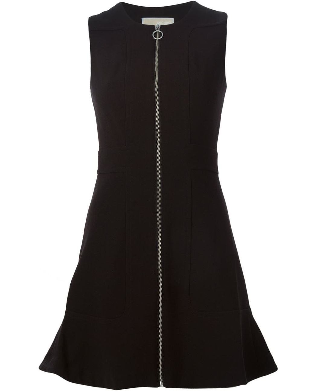 MICHAEL Michael Kors Front Zip Dress in Black | Lyst